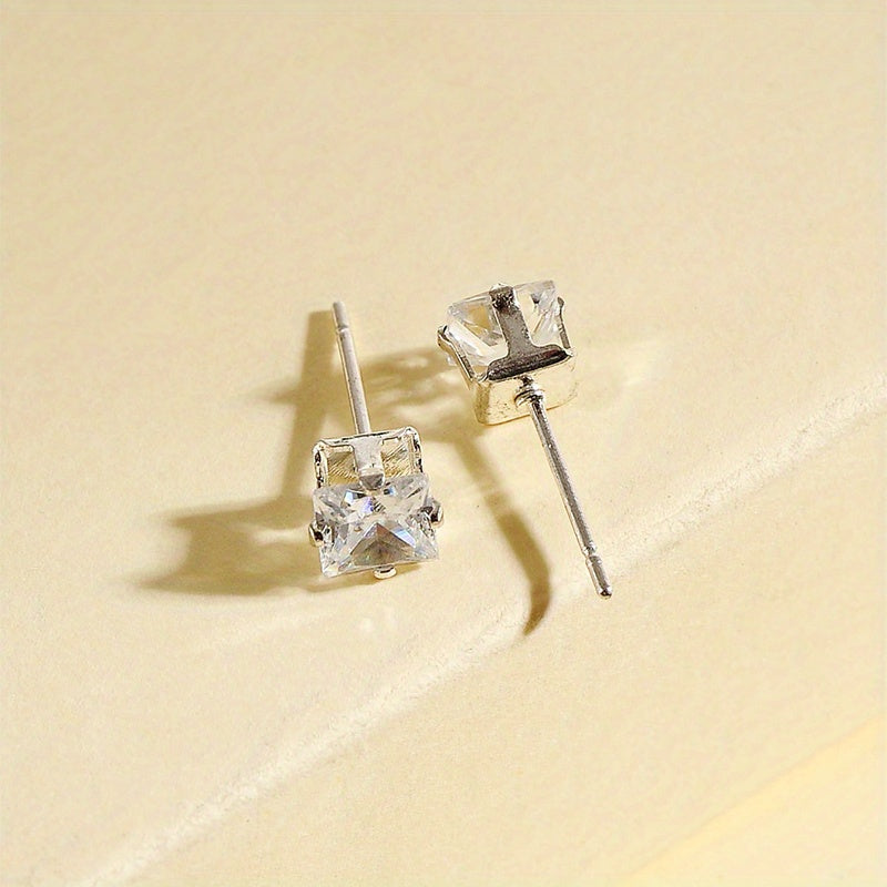 Luxury Rhinestone Mosaic Earrings – Geometric Spiral Design