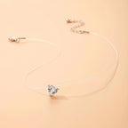 Elegant Heart Imitation Pendant Necklace