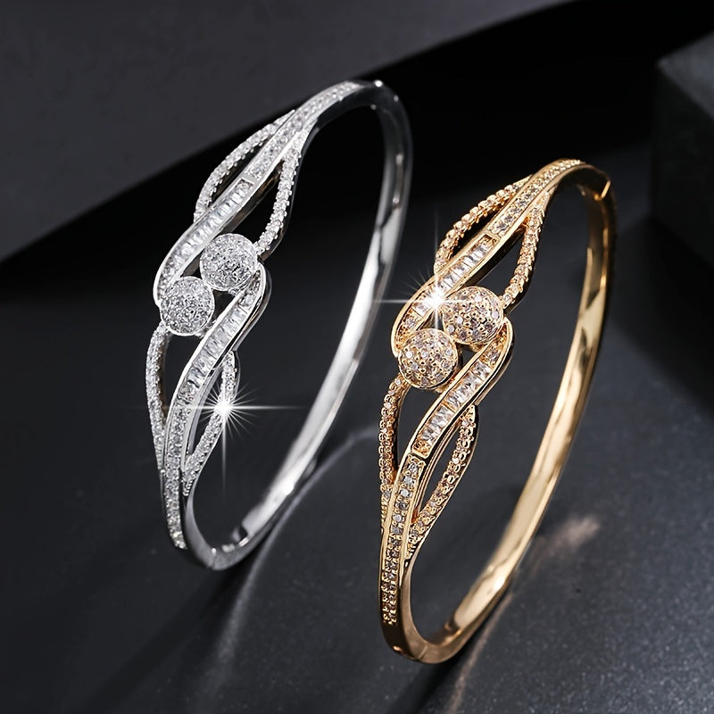 Luxury Gold Plated Zircon Bracelet for Women’s