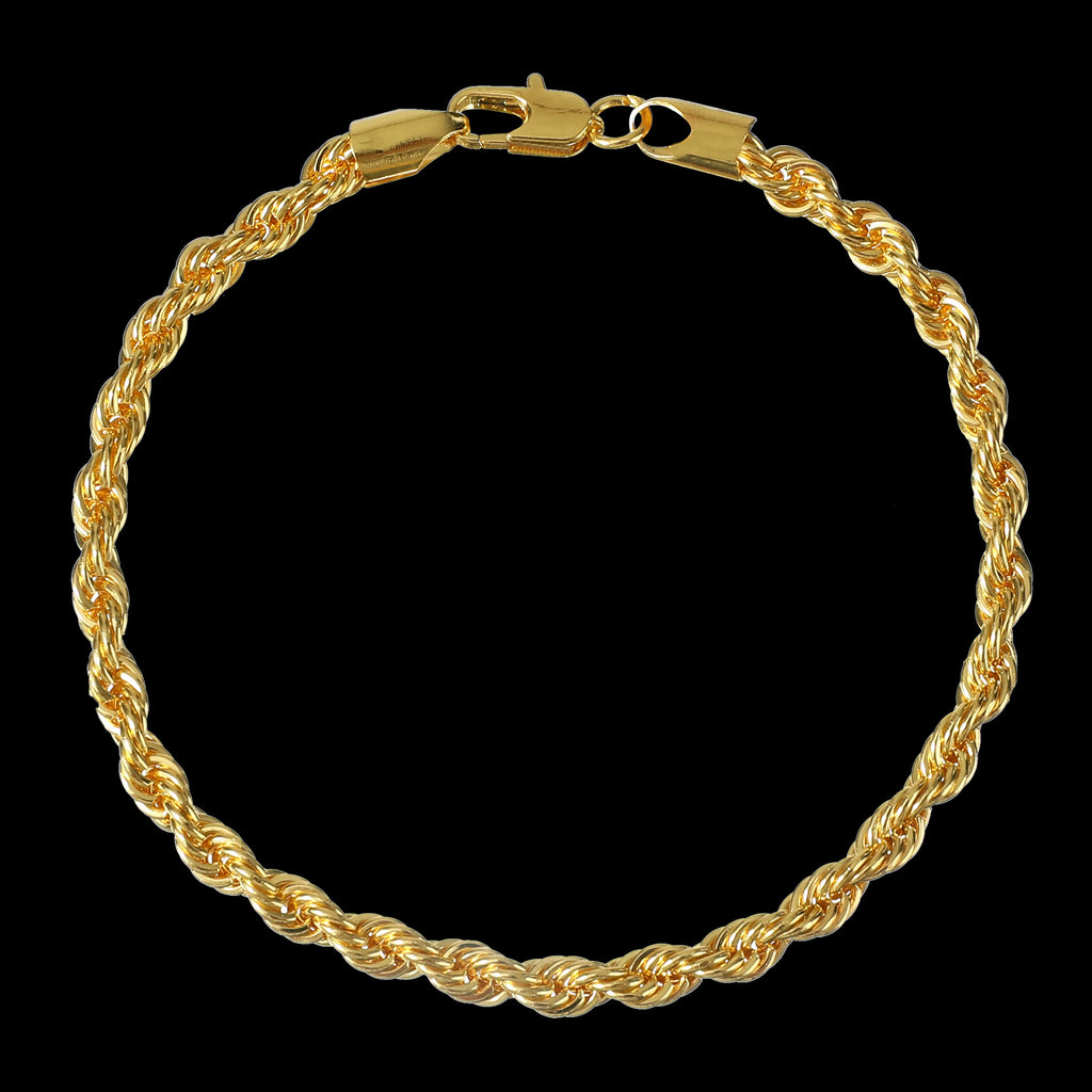 Classic Twist Gold Necklace Bracelet Set