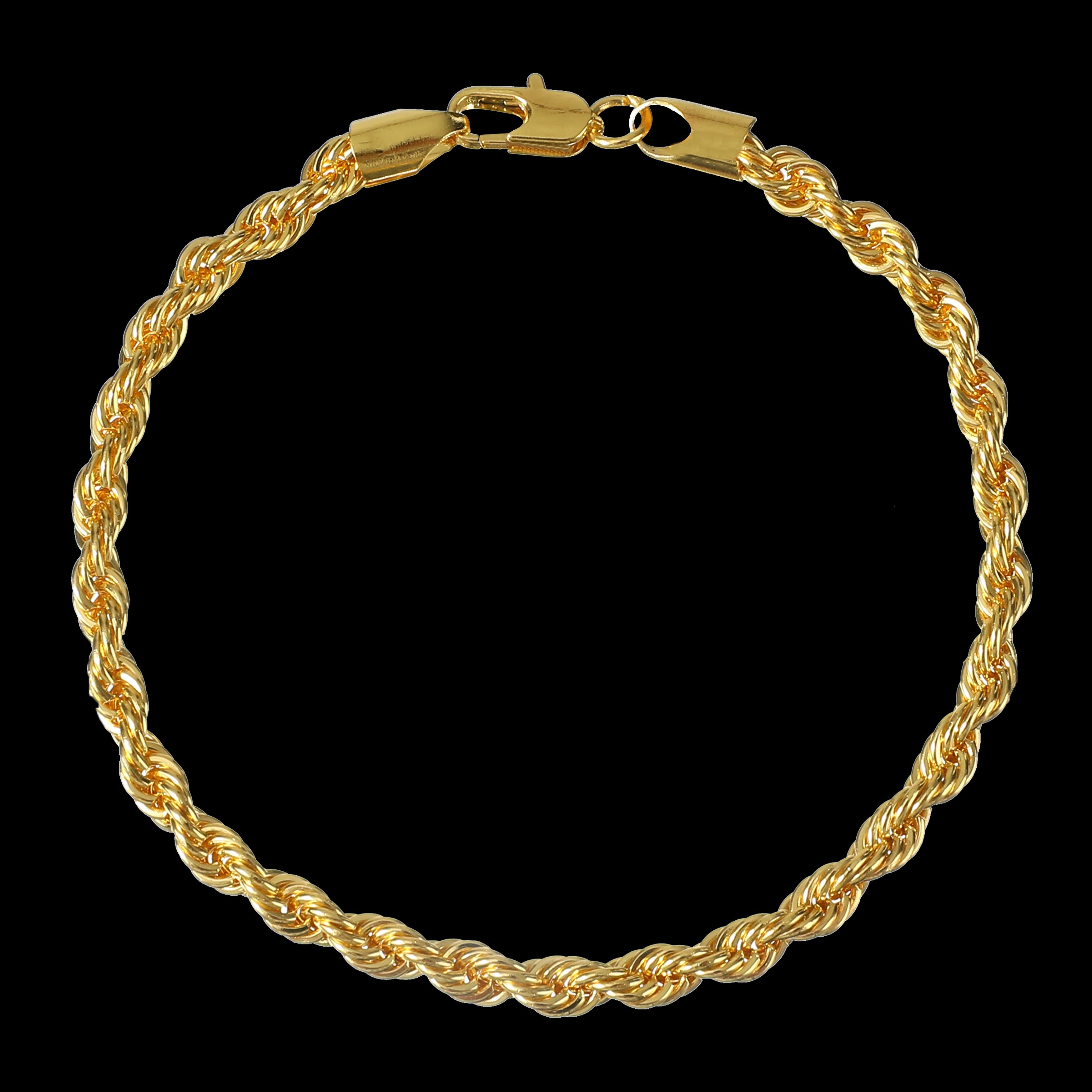 Classic Twist Gold Necklace Bracelet Set