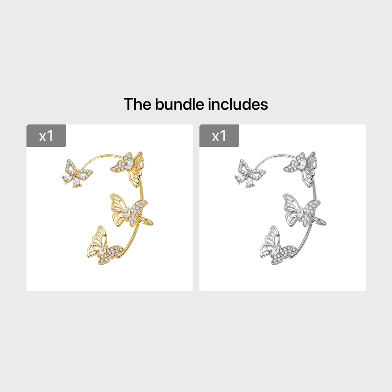 Elegant Butterfly Non-Piercing Ear Cuffs