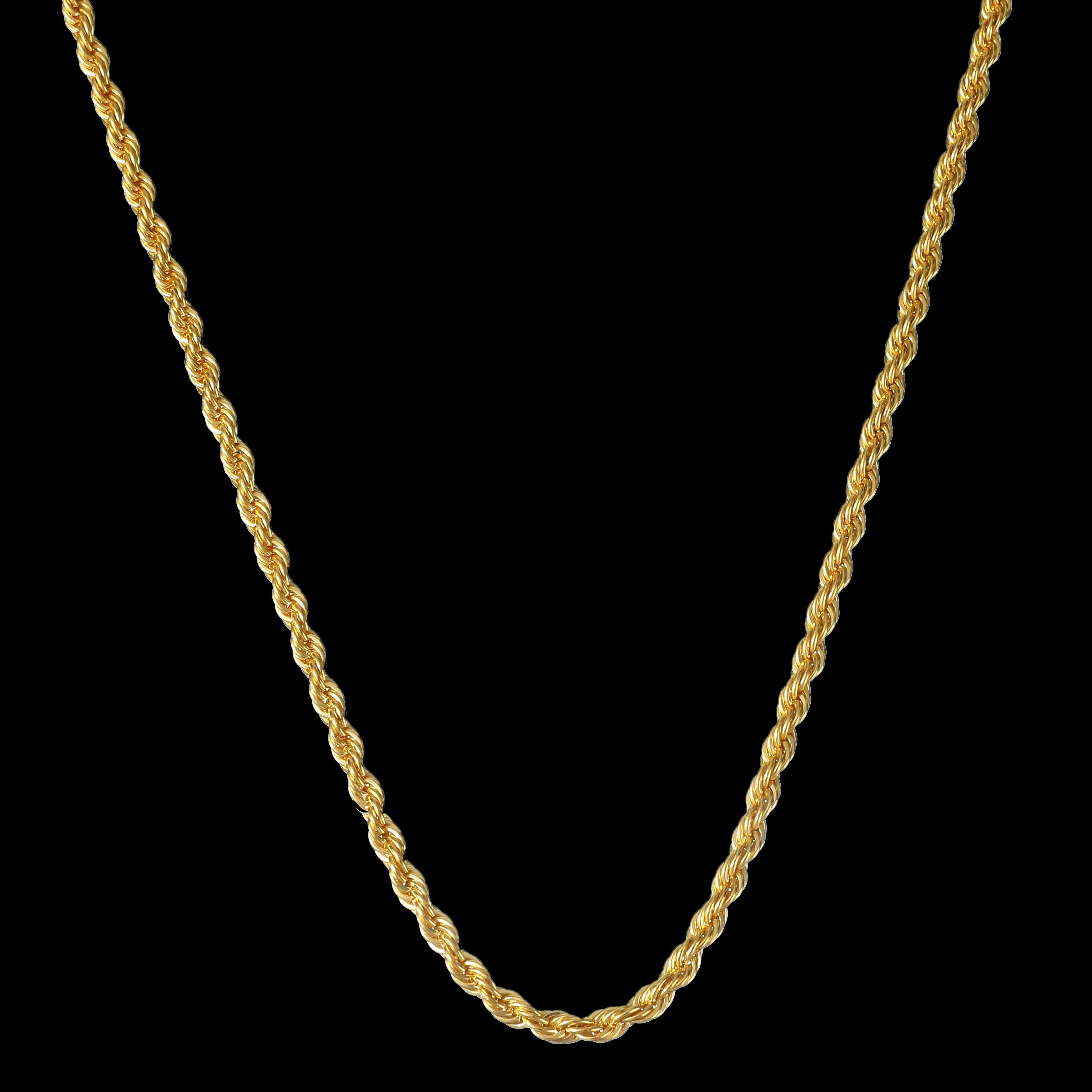 Classic Twist Gold Necklace Bracelet Set