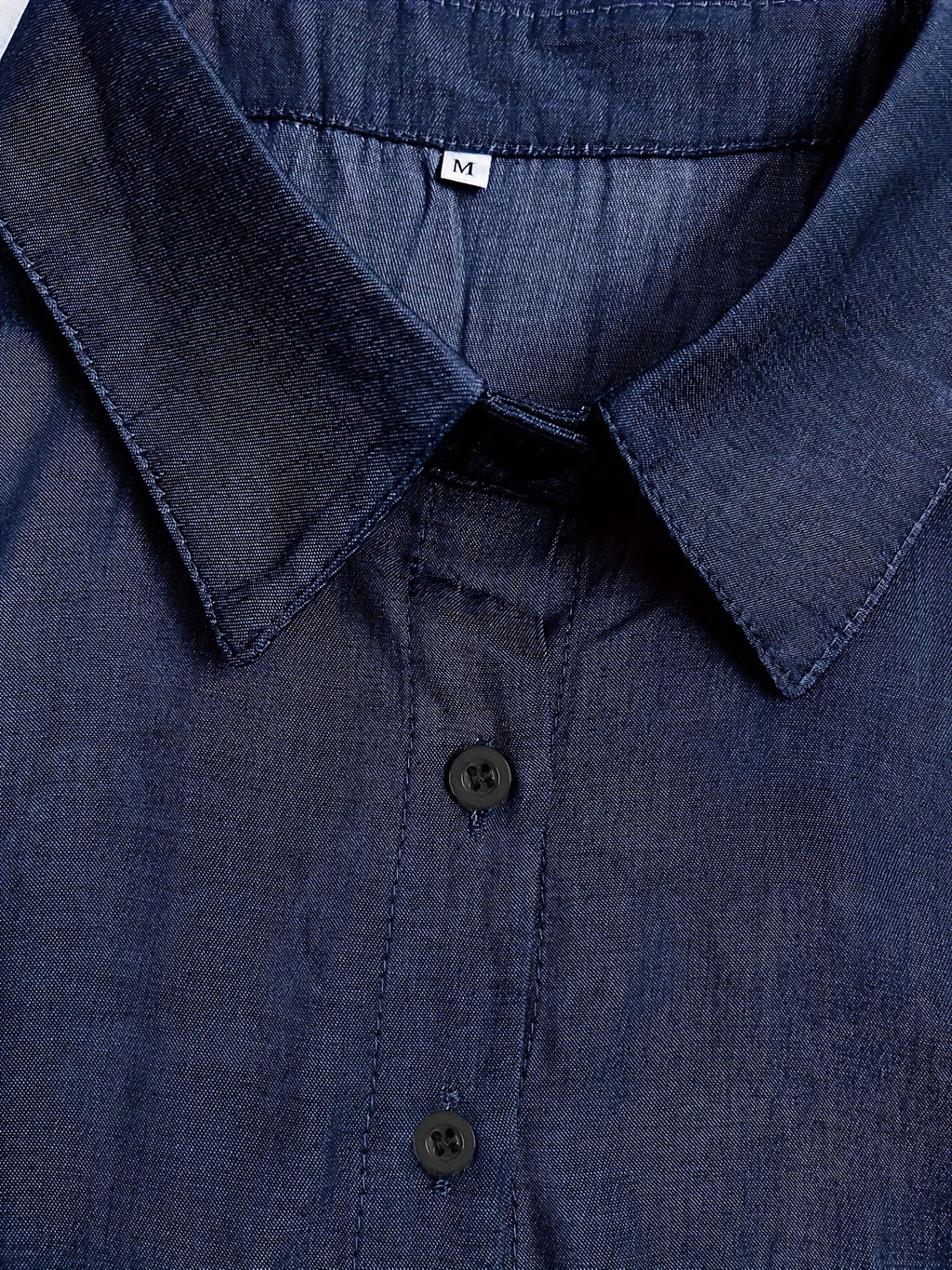 Solid maxi dress with button-front and long sleeves — casual, elegant, and comfortable