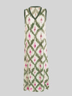 Sleeveless V-neck boho dress with loose fit and patchwork detail, perfect for casual and vacation wear