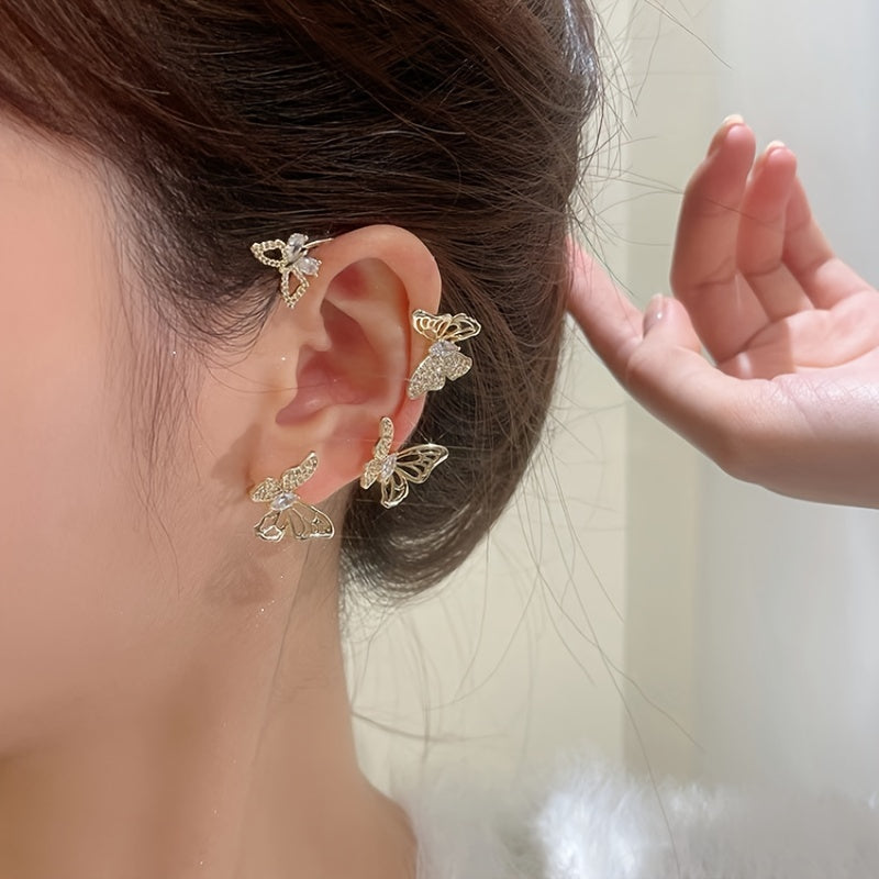 Elegant Butterfly Non-Piercing Ear Cuffs