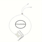 Glow Butterfly Drop Pendant Bracelet