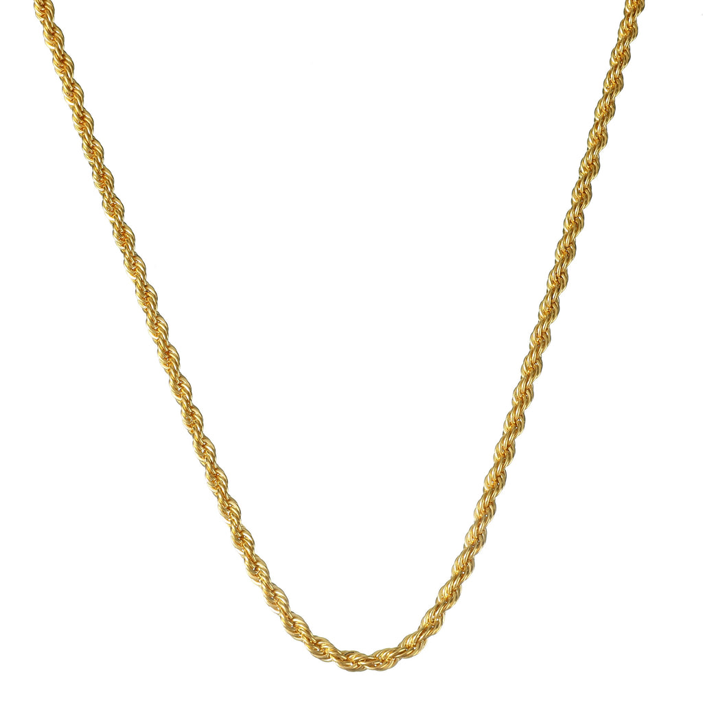 Classic Twist Gold Necklace Bracelet Set