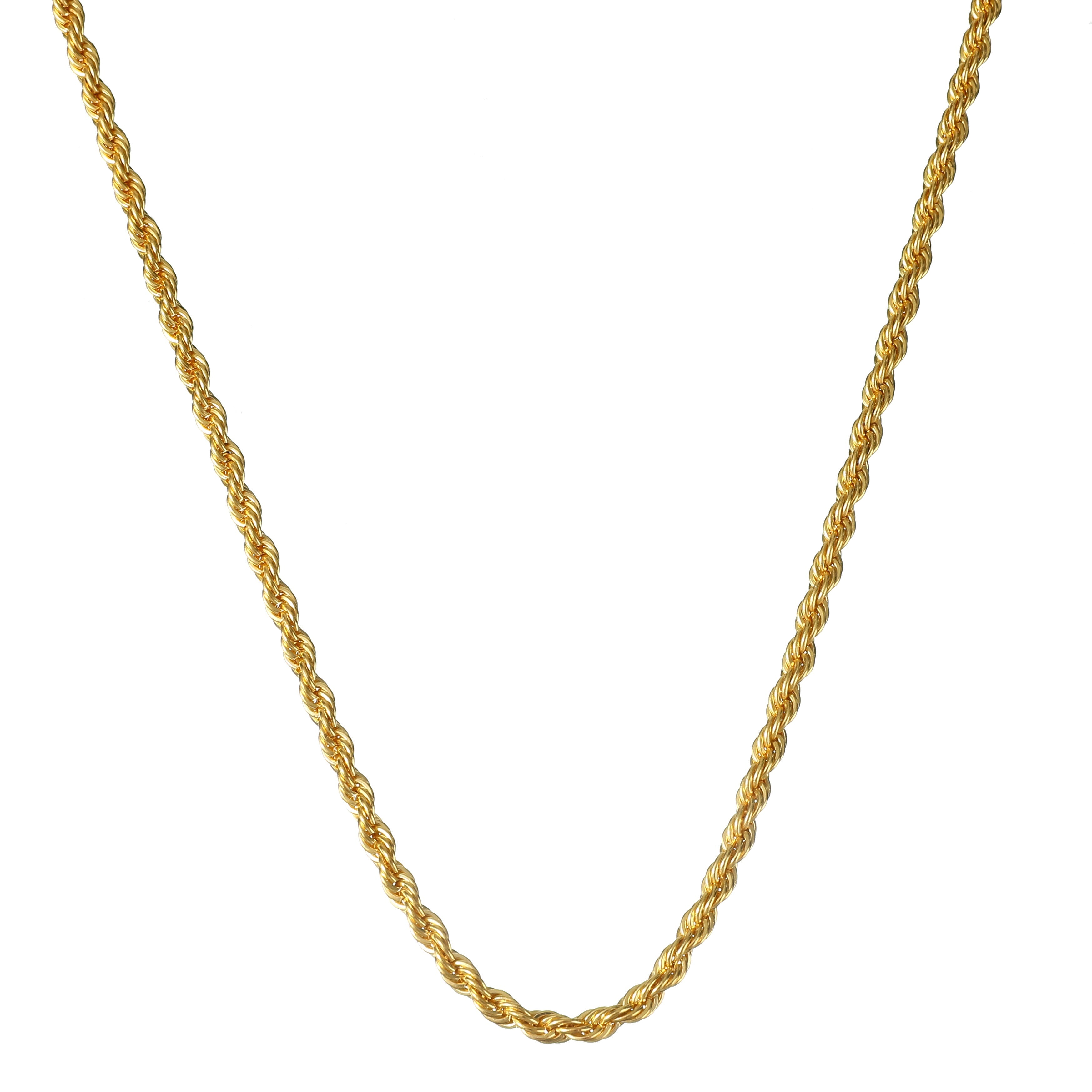 Classic Twist Gold Necklace Bracelet Set