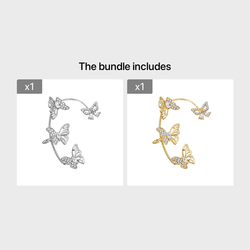 Elegant Butterfly Non-Piercing Ear Cuffs