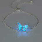 Glow Butterfly Drop Pendant Bracelet