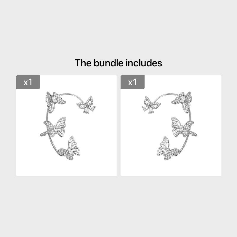 Elegant Butterfly Non-Piercing Ear Cuffs