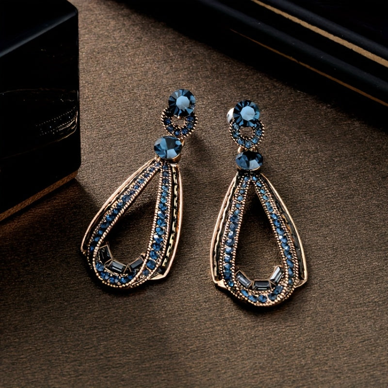 Retro Water Drop Statement Earrings