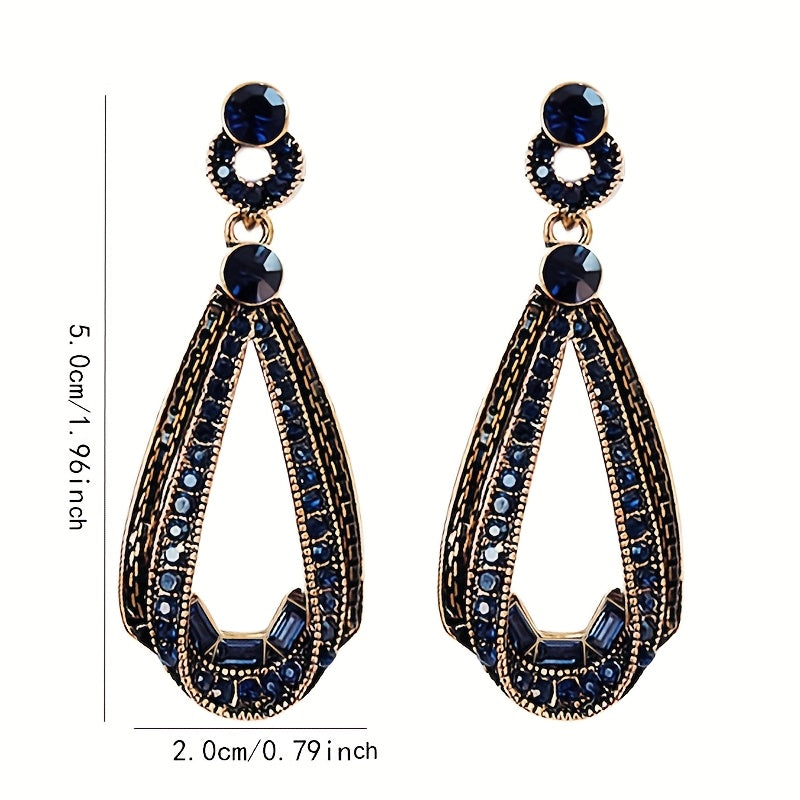 Retro Water Drop Statement Earrings