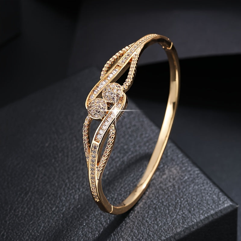 Luxury Gold Plated Zircon Bracelet for Women’s