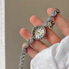 Luxury French Women's Watch – Oval Dial & Metallic Finish