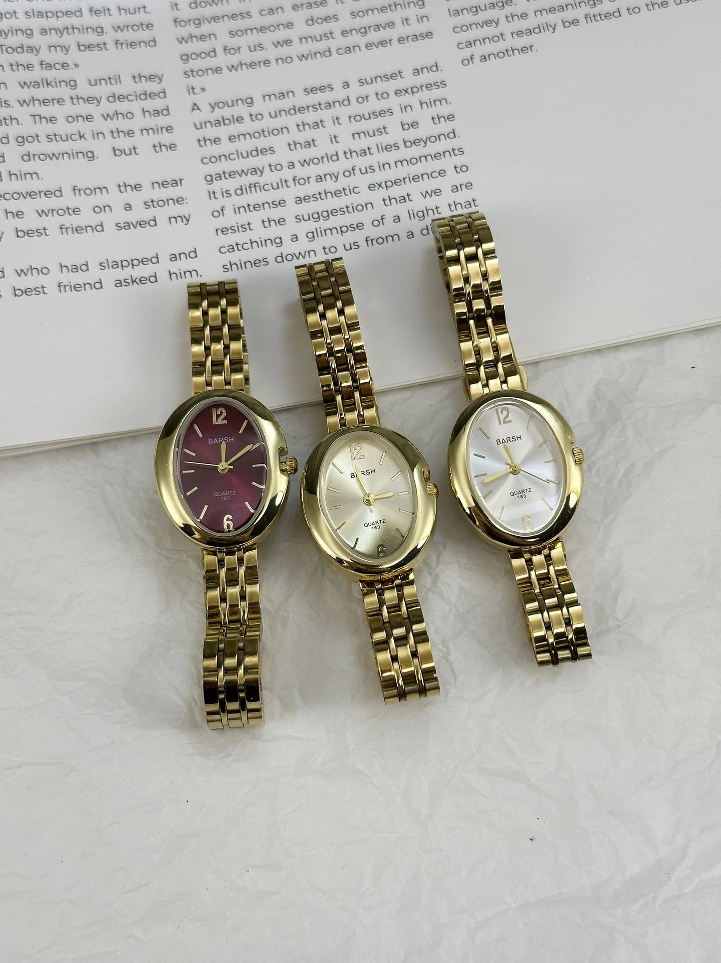 Sleek Women's Quartz Watch – Pigeon Egg Dial & Steel Strap