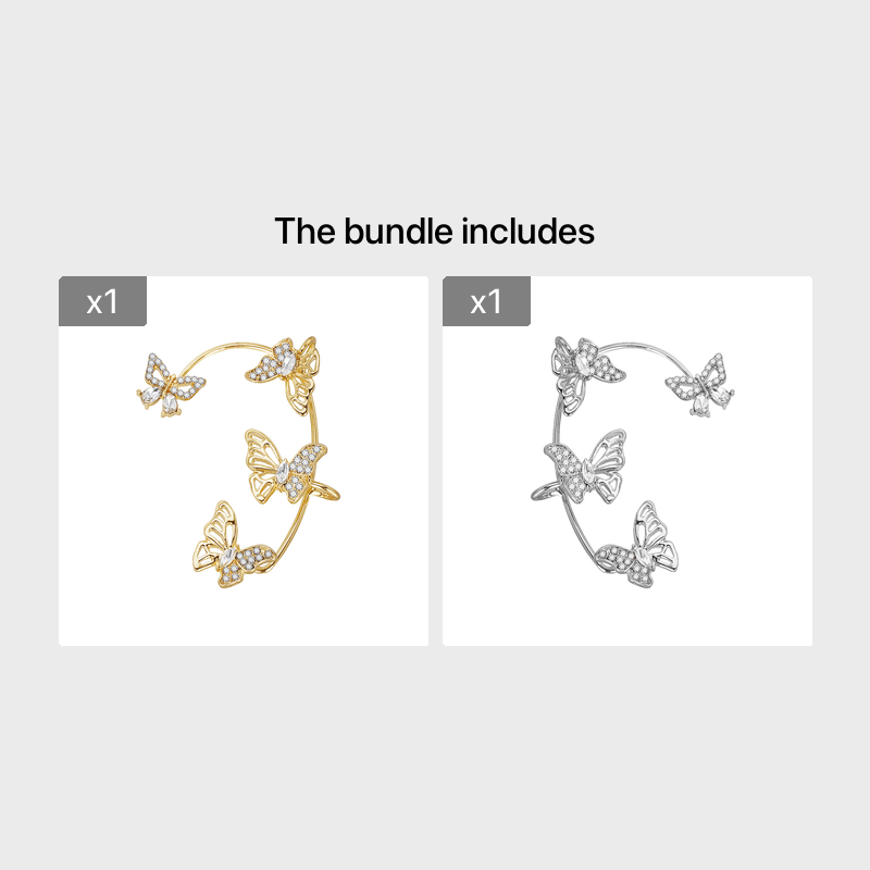 Elegant Butterfly Non-Piercing Ear Cuffs