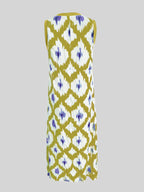 Sleeveless V-neck boho dress with loose fit and patchwork detail, perfect for casual and vacation wear