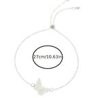 Glow Butterfly Drop Pendant Bracelet