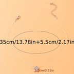 Elegant Heart Imitation Pendant Necklace