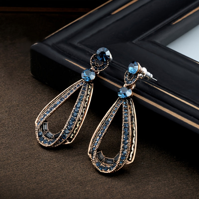 Retro Water Drop Statement Earrings