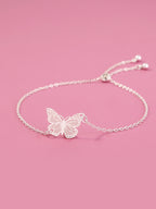 Glow Butterfly Drop Pendant Bracelet